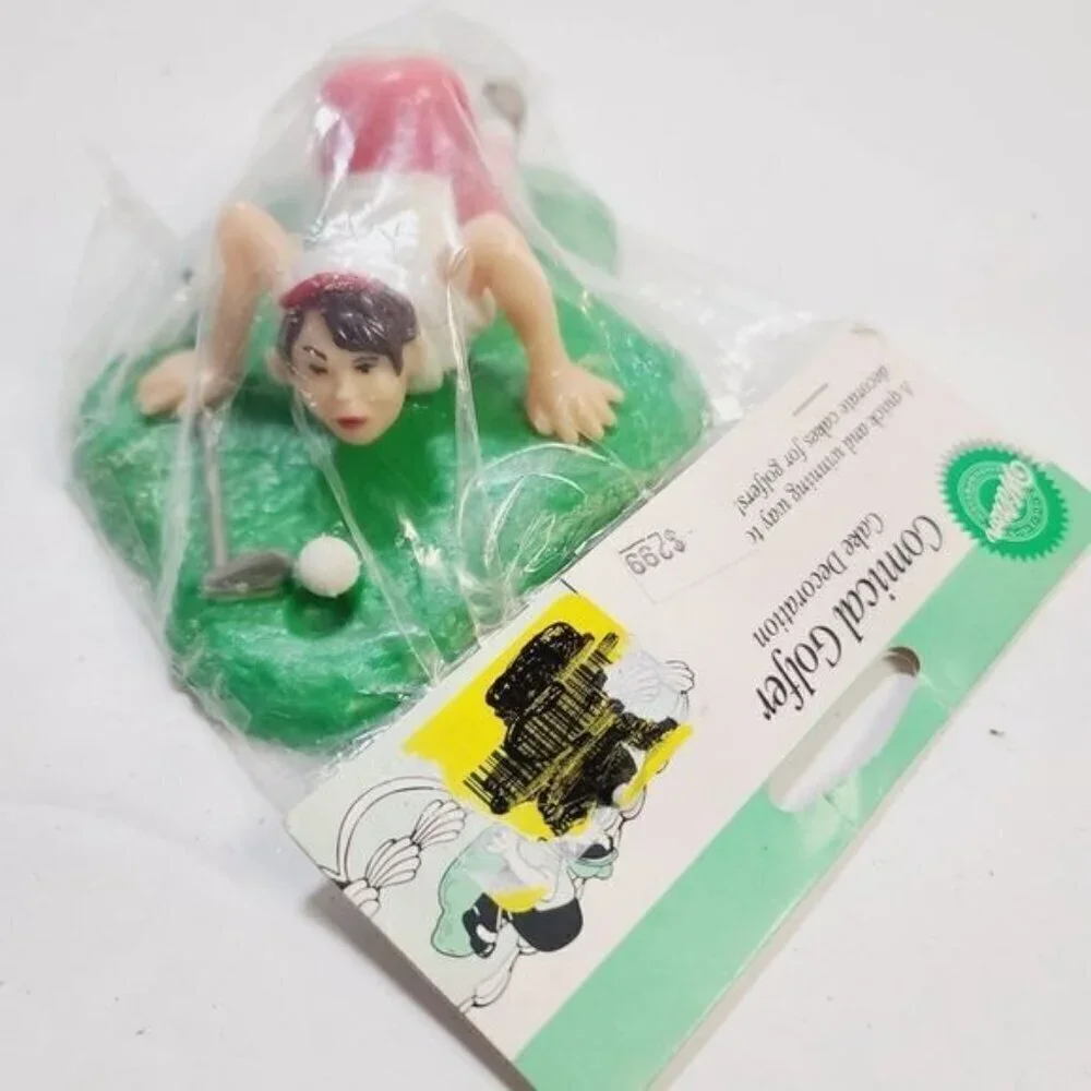 Vintage 1998 Wilton Comical Golfer Cake Topper Golf Lover Birthday